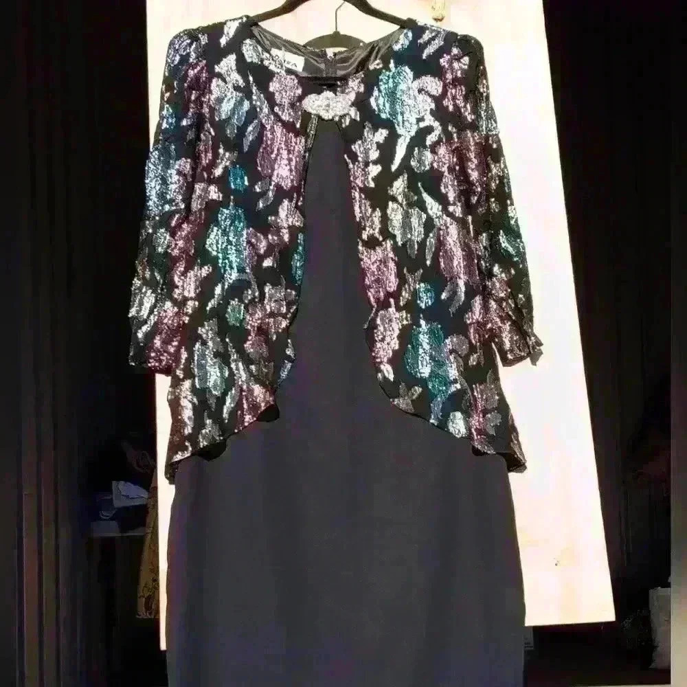 Womens Patra dress size 12 colorful metallic y2k wedding mom of bride